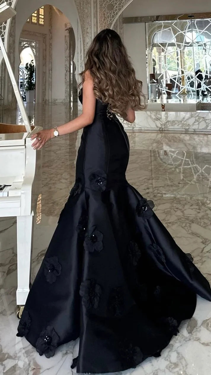 Elegant Black Spaghetti Straps Prom Dress Party Dress       cg25049