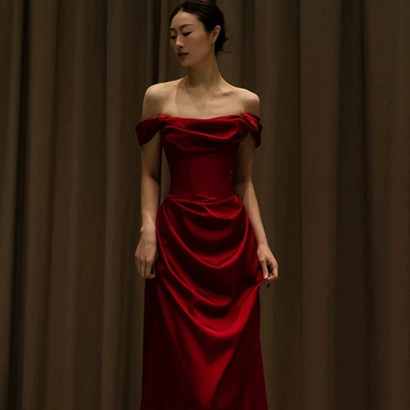 Off-Shoulder Evening Gown Long Prom Evening Formal Dresses       cg25146