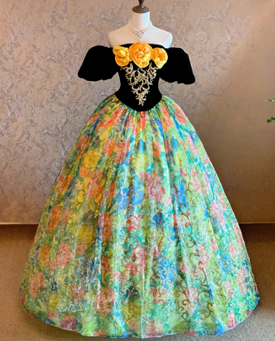 Off The Shoulder Flora Princess Dress A Line Prom Party Dress cg26336