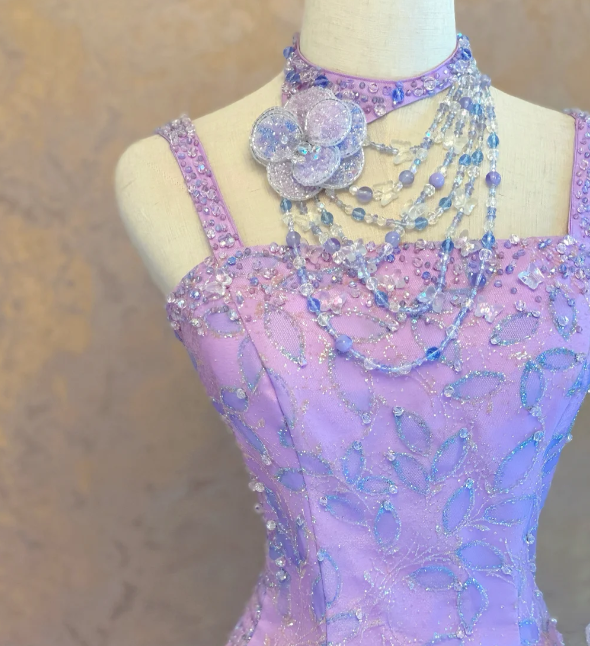 Ball Gown Lilac Prom Party Dress Lace Sweet 16 Birthday Dress cg26329