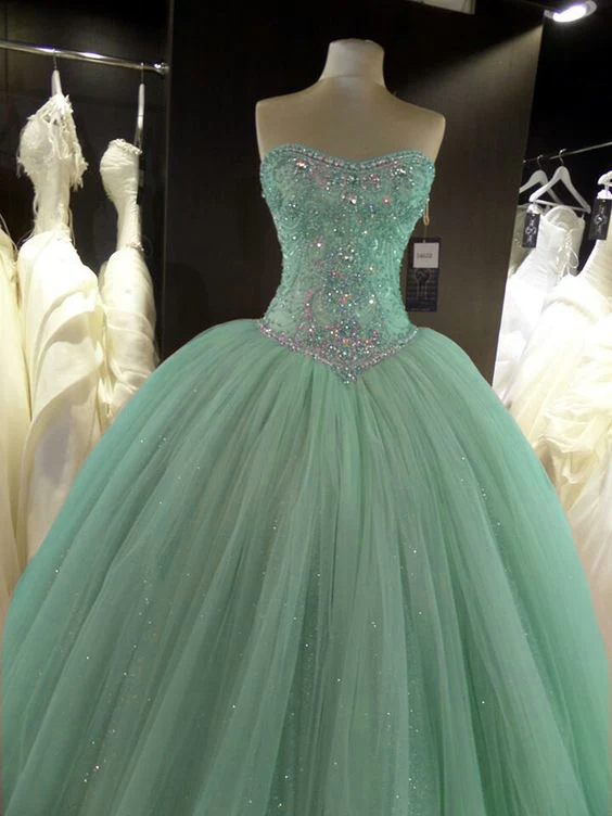 ball gown Prom Dresses Tulle Lace Appliques cg16835