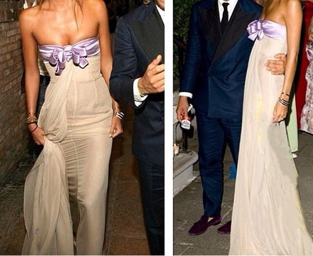 Elegant Strapless Women Sleeveless Evening Party Dress cg25381