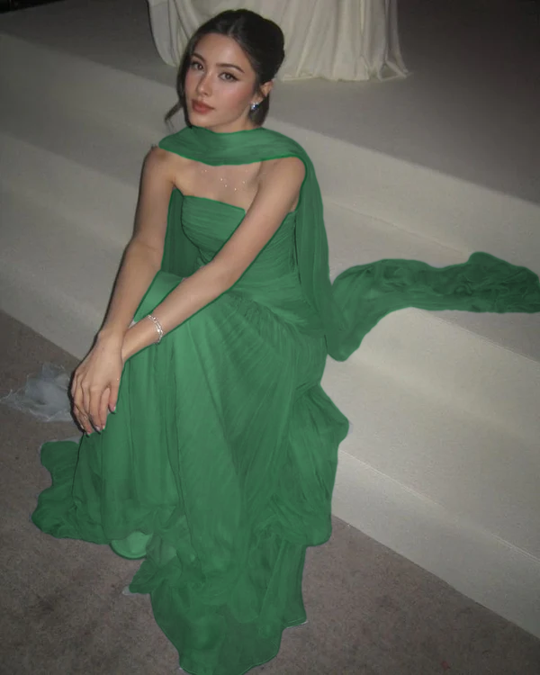 Long Prom Dress Strapless A-Line Formal Occasion Dress Elegant Simple Prom Evening Dress cg25584