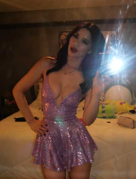 Sexy Lilac Sequin V Neck Short Party Dress Homecoming Dress     cg25667