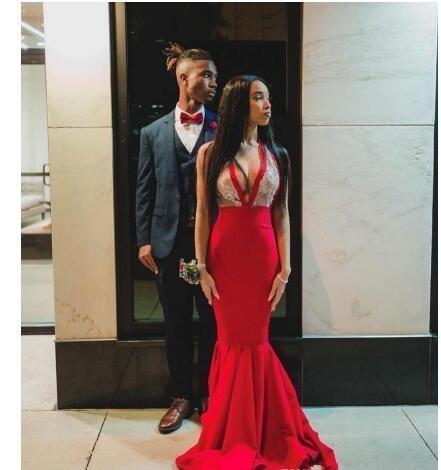 Red Prom Pageant Dresses Modest Fashion See Through Evening Party Gown Special Occasion Dress cg10020