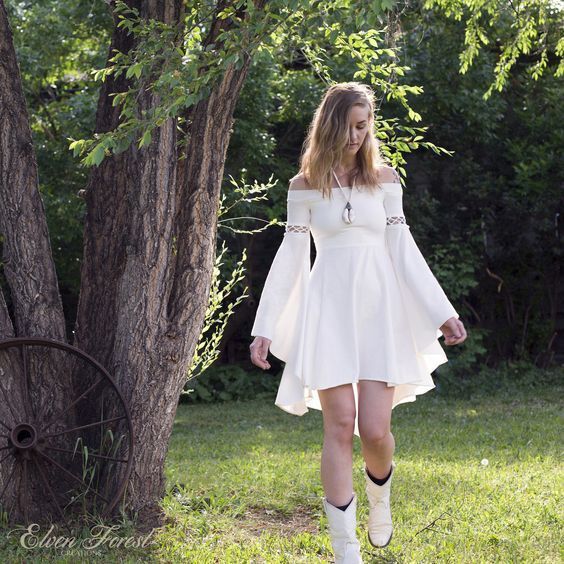 Off The Shoulder White Homecoming Dress cg10067