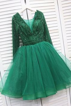 Green Dress Homecoming Dress cg10324