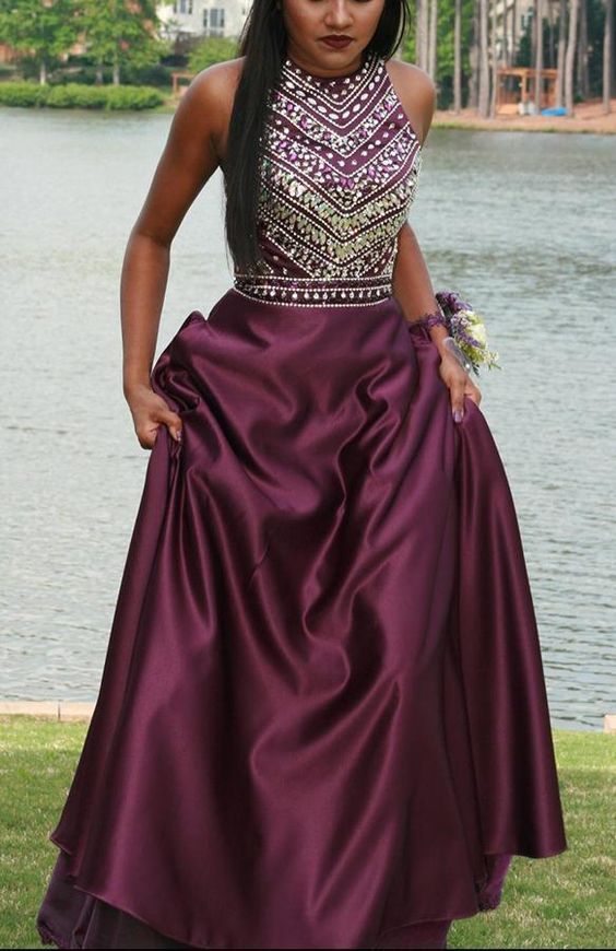 Sequined Evening Party Gown Beaded Prom Formal Dresses Long cg10667