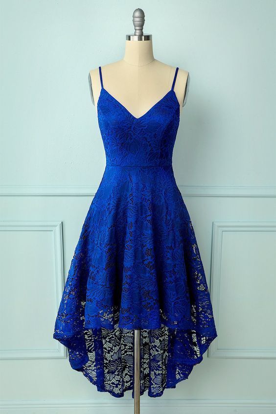Spaghetti Straps Royal Blue Prom Dress cg11219