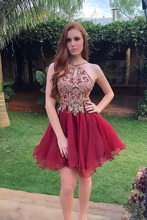 Burgundy Homecoming Dress cg11366