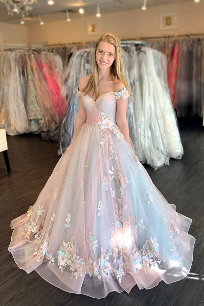 Elegant tulle lace sweetheart prom dress tulle lace formal dress cg11437