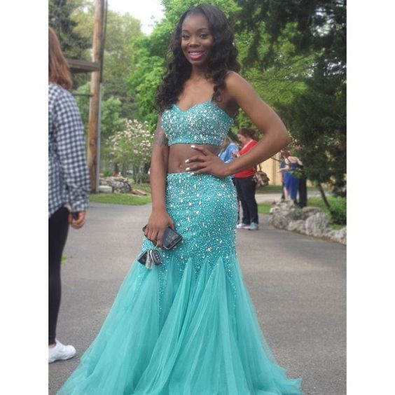 Sexy 2 Piece Prom Gown,Two Piece Prom Dresses,Evening Gowns,2 Pieces Party Dresses cg11608