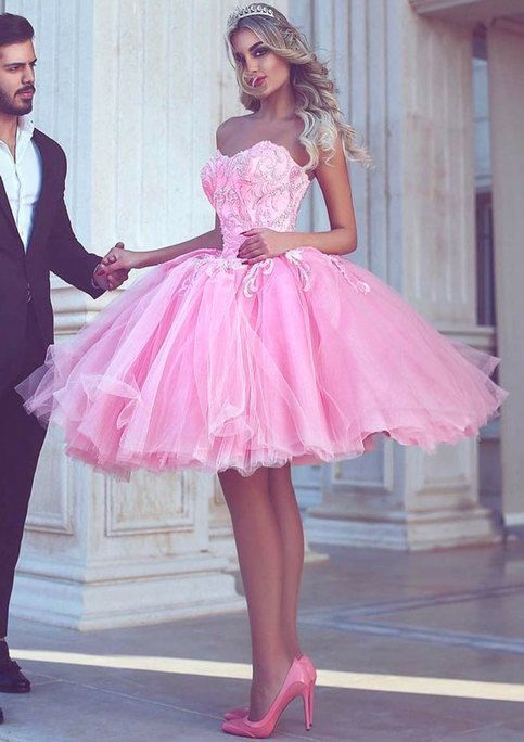 Pink Short Homecoming Dress cg11733