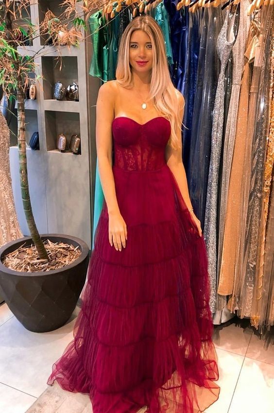 Strapless long prom dress with lace cg11763