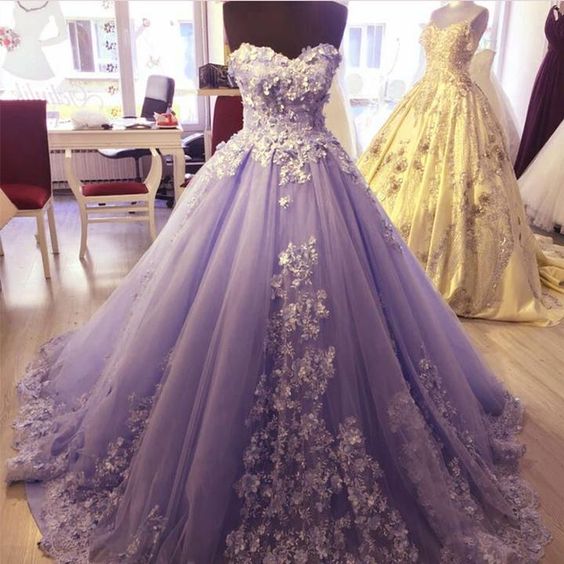Elegant Lace Appliques Tulle Ball Gowns Quinceanera Dresses long prom dress cg11800