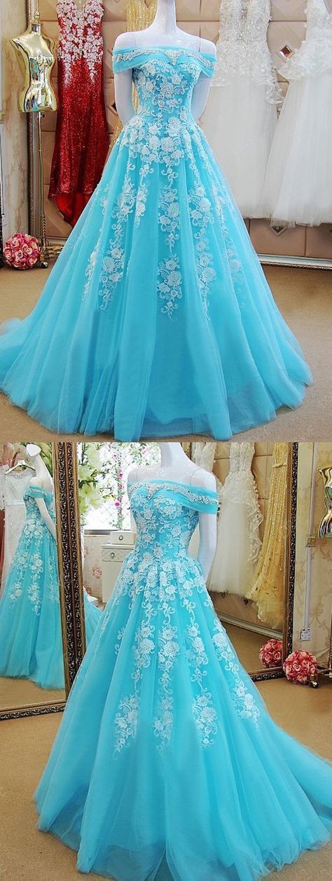 Off The Shoulder Ice Blue Formal Occasion prom Dress cg11806