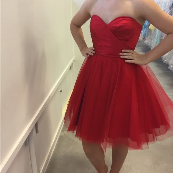 Princess Short Sweetheart Red Homecoming Dress cg11933