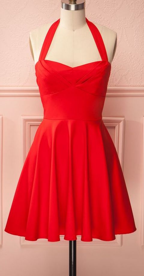 Short Red Homecoming Dress Party Dress, Short Red Dancing Dress Party Dress cg11939