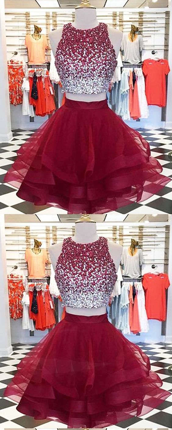 Two piece dresses short dress homecoming dress cg11961