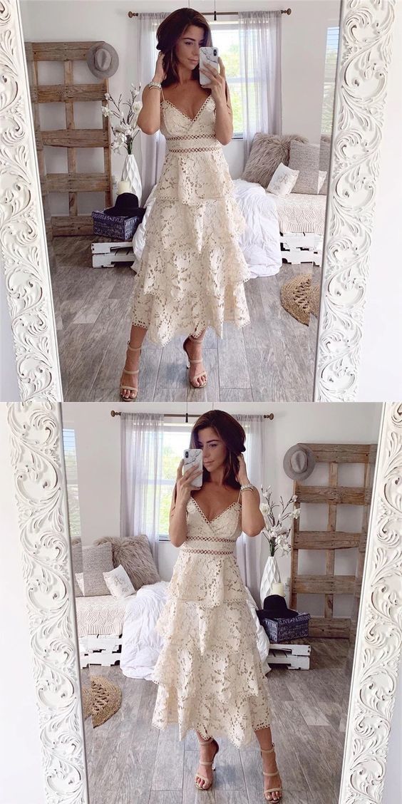 Charming V-Neck A-Line Prom Dresses, Evening Dress Prom Gowns cg12054