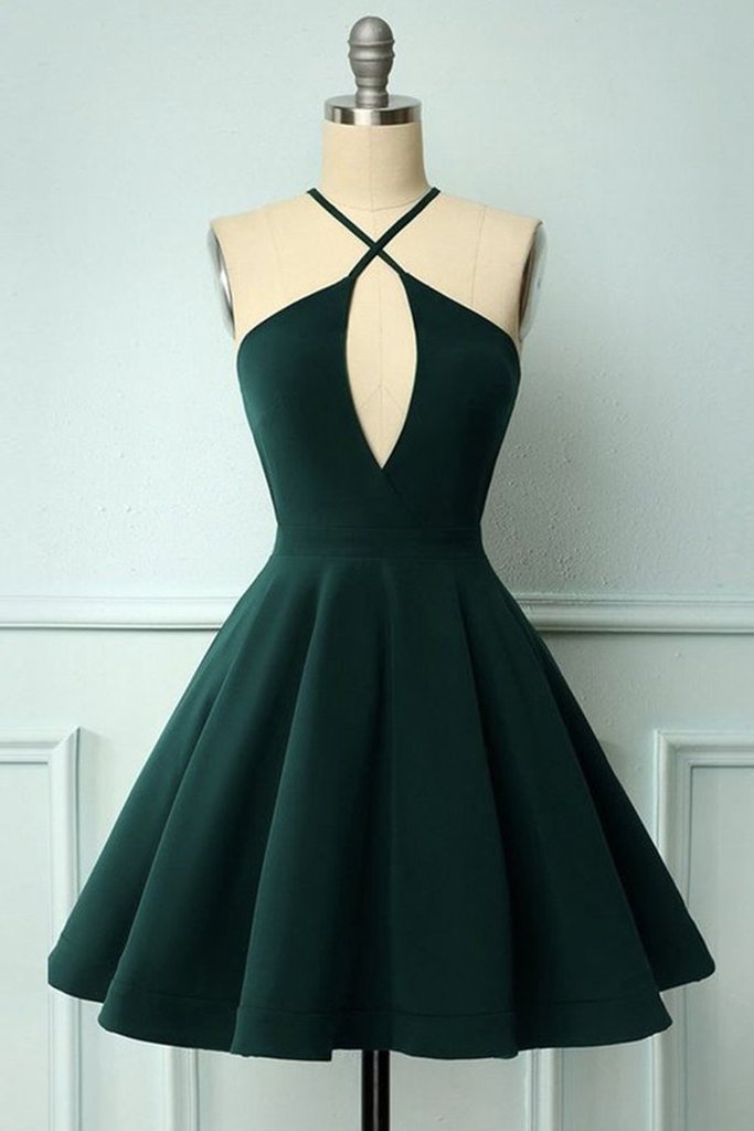 Dark Green Formal Graduation Homecoming Dress cg12102