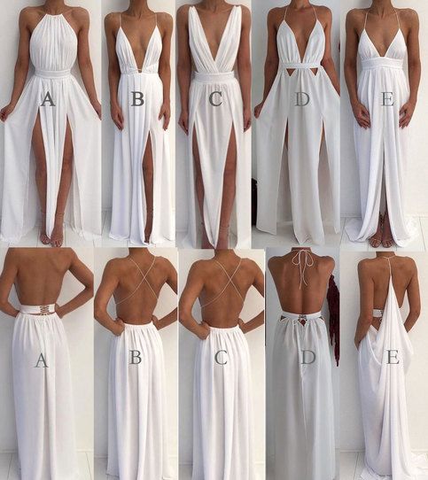 Sexy 5 Styles White Prom Dresses Party Gowns for women cg12128