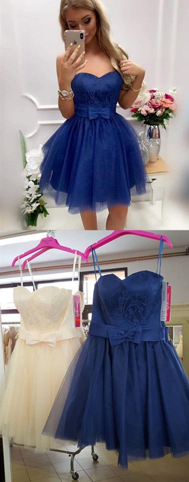 Royal Blue Homecoming dresses short cg12167