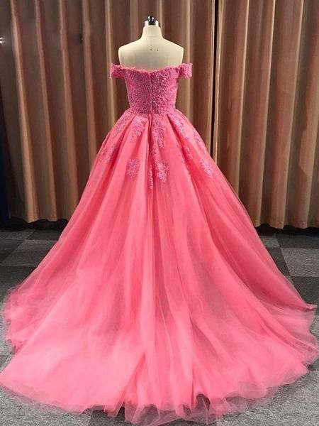 Ball Gown Sweetheart Cap Sleeve Lace Appliques Prom Dress cg12182