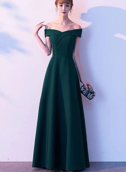 Dark Green Spandex Long Party Dress, Green Prom Dress cg12259