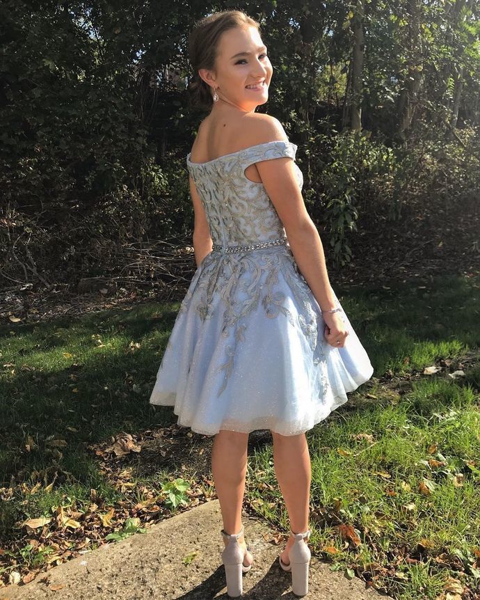 Off The Shoulder A-Line Homecoming Dresses cg12352