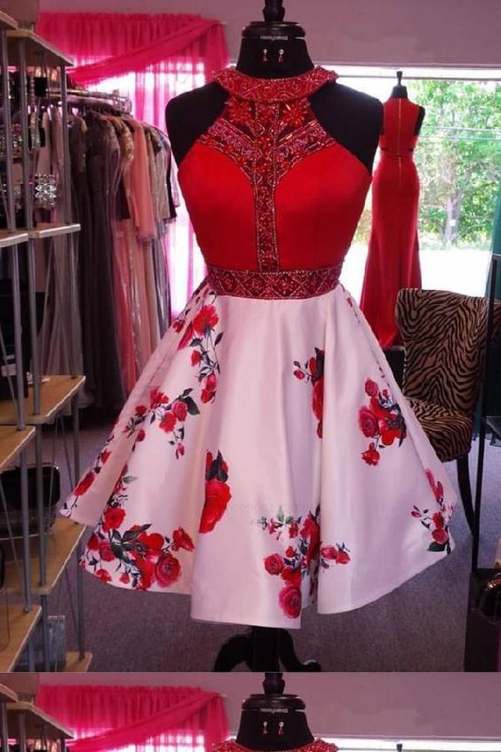 Red Homecoming Dresses A-Line, Short Homecoming Dresses cg12387