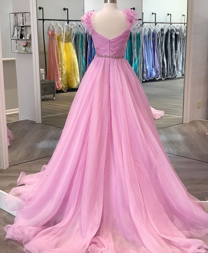 Charming A Line Sweetheart Pink Long Prom/Evening Dress with Beading cg12606
