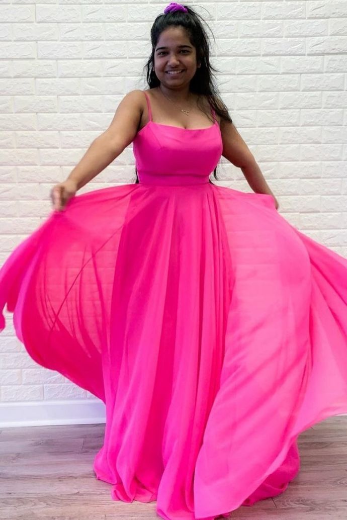 Simple Spaghetti Straps Long Party prom Dress cg12681