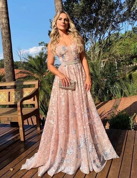 A Line Long Prom Dresses with lace Evening Dress cg12906