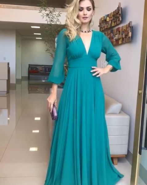 Sexy V-neck Long Prom Dress cg12959