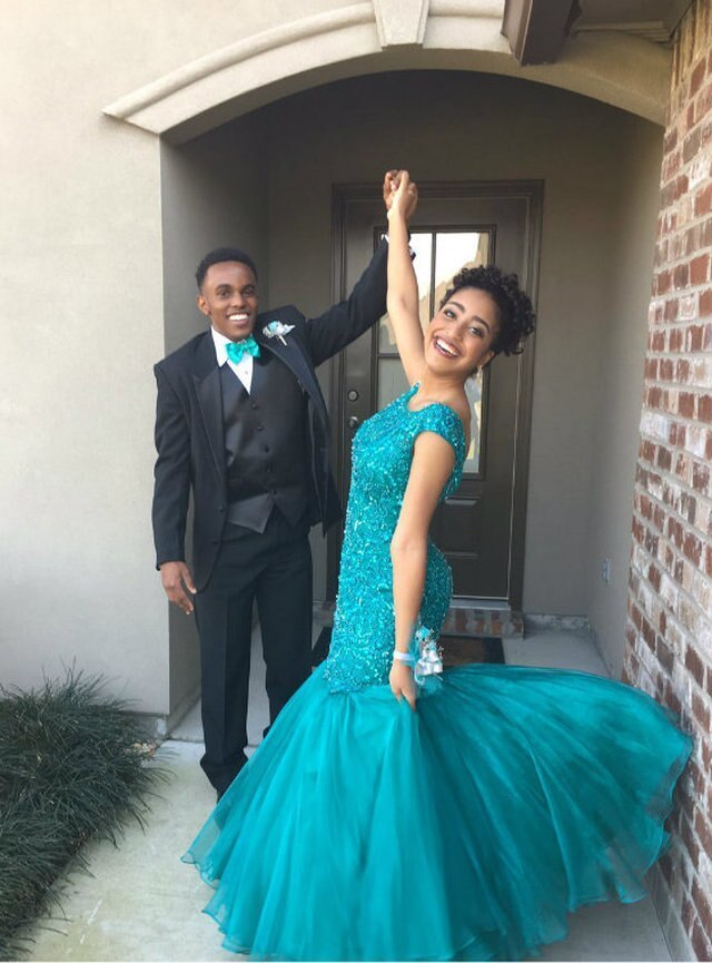 Cheap prom dresses Dark Green Mermaid Tulle Prom Dresses cg12989