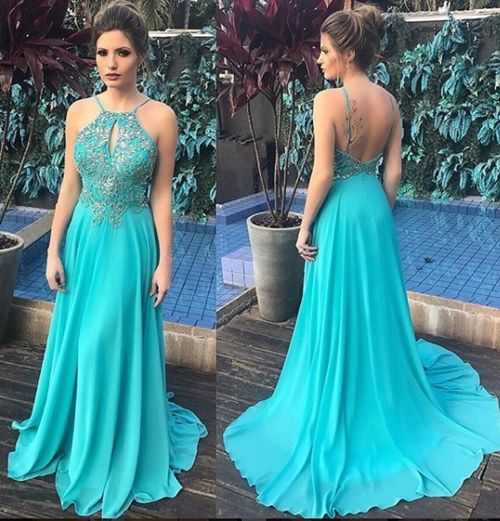 sexy Prom Dress Prom Dresses Halter Sleeveless cg12991