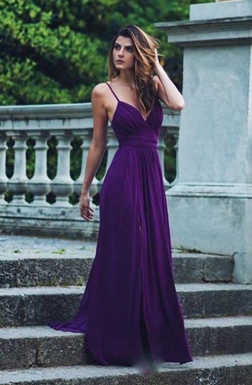 V Neck Long Prom Dress, Evening Dress cg13008