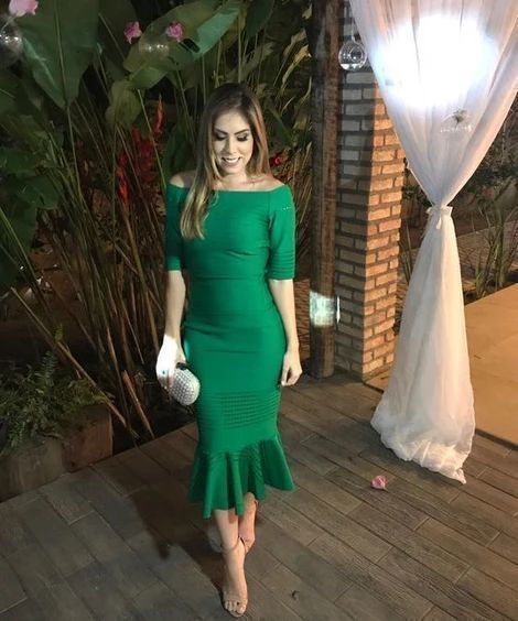 Off the shoulder green prom dress cg13109