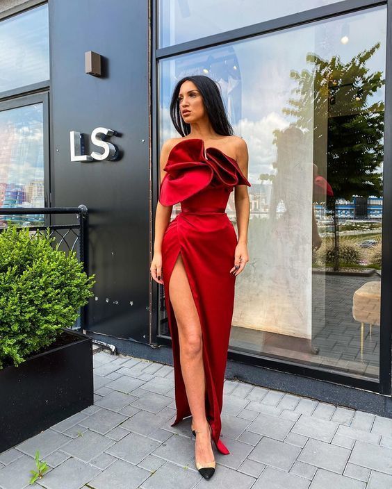 Red Long Prom Dress Formal Dress cg13309