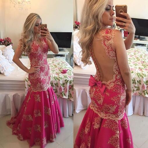 Mermaid Evening Dress, Lace Applique Evening Dress, Beaded Evening Dress, Elegant Evening prom Dress cg13687