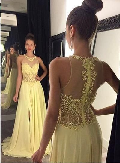 Charming Beading A-Line Prom Dresses, Floor-Length Evening Dress cg13746