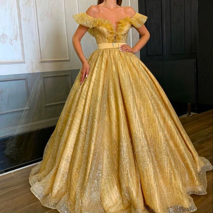 yellow prom dresses 2020 sweetheart neckline side slit pleats sashes evening dresses formal dresses cg13806