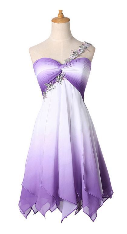 One Straps Knee Length Sexy Short Gown Irregular Cutting Special Occasion Dress homecoming dress cg14040
