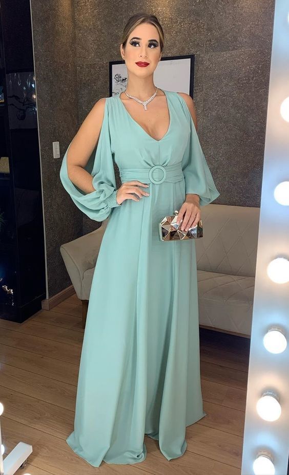 Chiffon Long Prom Dres, Charming Prom Dress cg14046