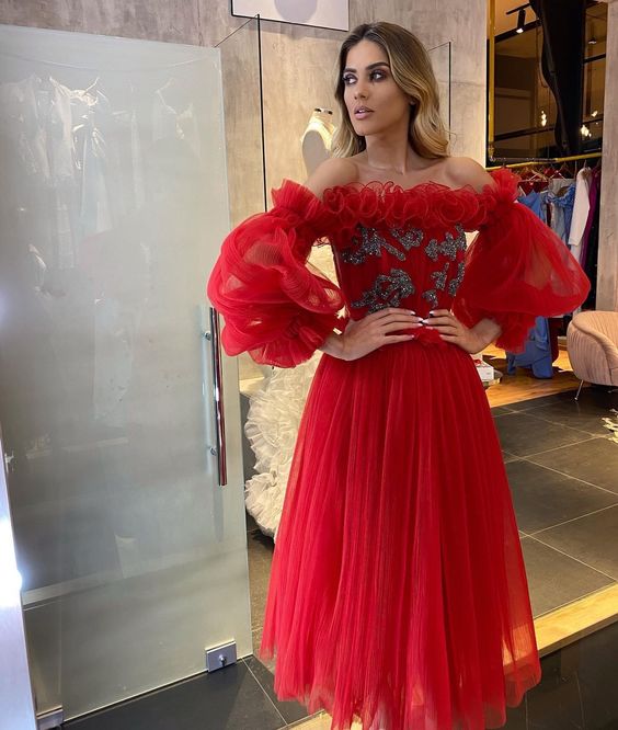 red Prom Dresses long gown evening dress cg14098