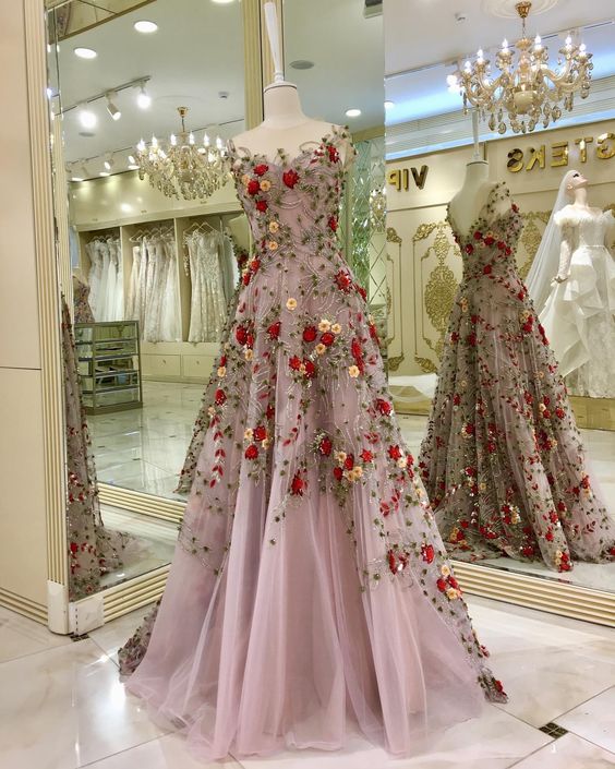 Charming A Line Long Prom Dress Applique Evening Dresses cg14197