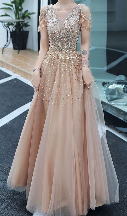 Sequins Off The Shoulder Prom Dress cg14346