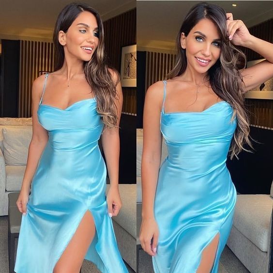 A-line Straps Mermiad Prom Dress With Split cg14453