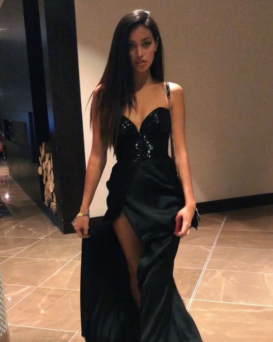 Black Long Prom Dress cg14678